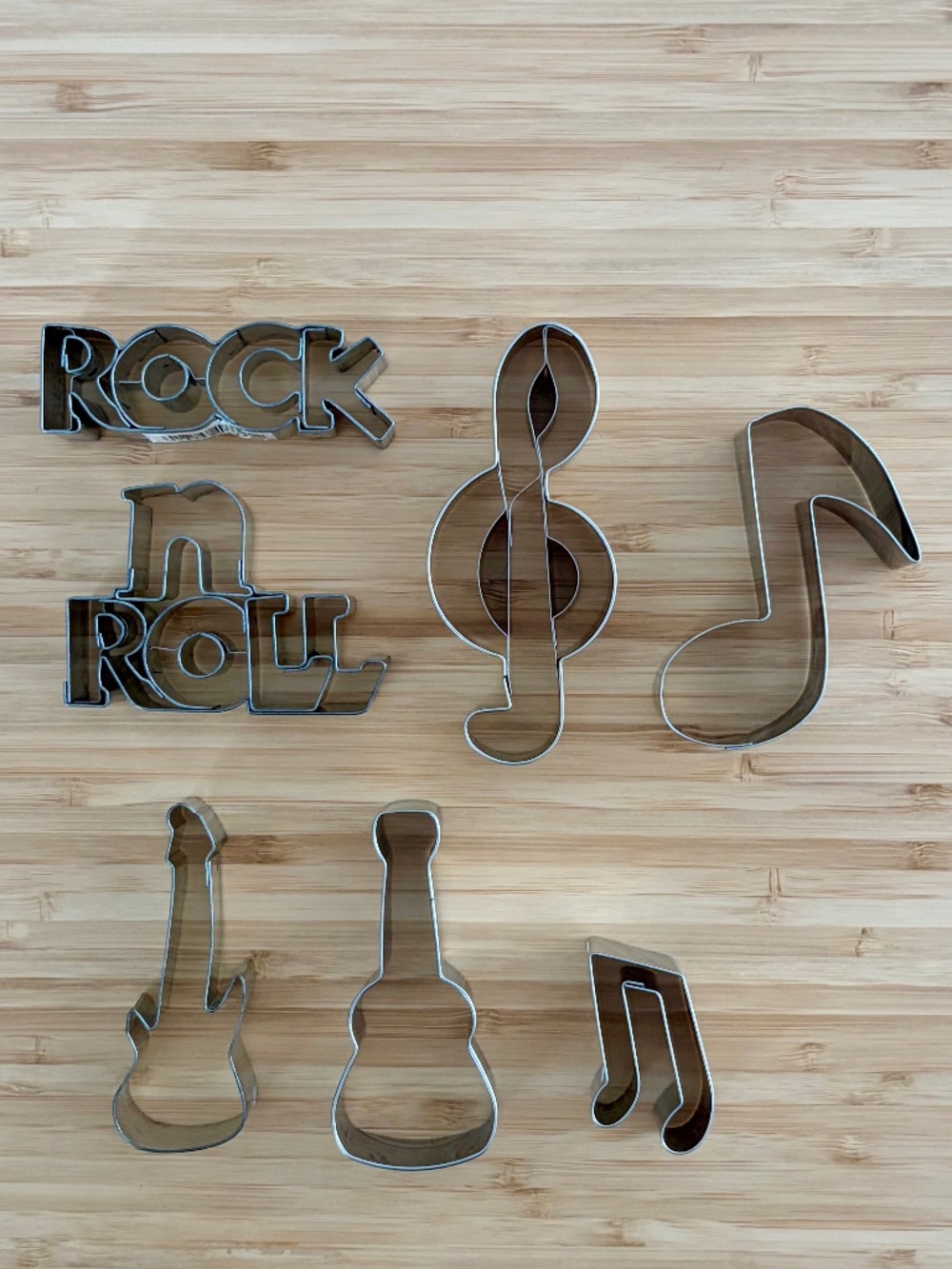Music Themed Cookie Cutter 7 pieces set / Stainless Steel/ Birkmann